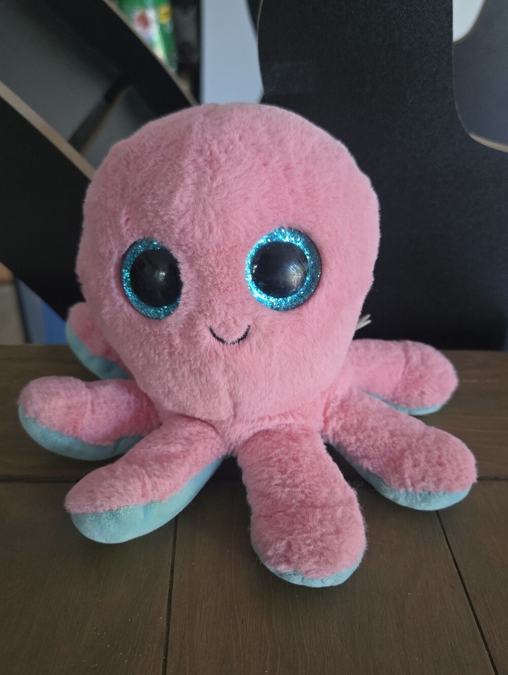 Ty Beanie Boo Plush Pink And Blue Sheldon Octopus Stuffed Toy